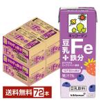 豆乳飲料 豆乳＋Fe プラス鉄分 キッコーマン 200ml 紙パック 18本×4ケース（72本） 送料無料