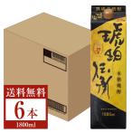  удача добродетель длина sake вид основной пшеничная сётю янтарь .. пшеница 25 раз бумага упаковка 1.8L(1800ml) 6шт.@1 кейс shochu Fukuoka 