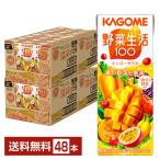 ショッピングマンゴー カゴメ 野菜生活 100 マンゴーサラダ 200ml 紙パック 24本×2ケース（48本） 送料無料