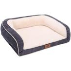 EMME 犬 ベッド ペットベッド ペットソファー ペットクッション 枕付き クッション性が 高反発 ふわふわ もこもこ 寒さ対策 高齢犬 子犬 猫