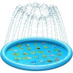 噴水マット プレイマット 直径150CM 噴水池 水遊び ウォーター アウトドア 夏の日 芝生遊び 庭 家庭用 親子芝生遊び プールマット 誕生日プ