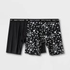 ペア オブ シーブズ Pair of Thieves メンズ ボクサーパンツ 2点セット インナー・下着 Super Fit Solid Long Leg Boxer Briefs 2pk - Black Black/White