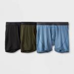 オールインモーション All in Motion メンズ ボクサーパンツ 3点セット Jersey Mesh Performance 3pk Boxer Briefs - Black/Olive/Stability Blue