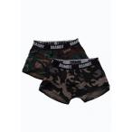 ブランディット Brandit メンズ ボクサーパンツ インナー・下着 - Boxer Logo 2er Pack Woodland/Darkcamo - Boxershorts camouflage