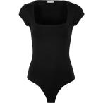 フリーピープル Free People レディース ボディースーツ インナー・下着 Square Eyes Black Jersey Bodysuit Black