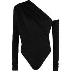 ゲージ81 GAUGE81 レディース ボディースーツ インナー・下着 sandovo black asymmetric jersey bodysuit Black