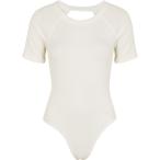 ライン バイ ケイ The Line By K レディース ボディースーツ インナー・下着 Remy white ribbed jersey bodysuit White