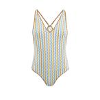 ドド バー オア Dodo Bar Or レディース ボディースーツ インナー・下着 Jo zigzag-striped bodysuit Blue