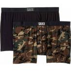 サックス SAXX UNDERWEAR メンズ ボクサーパンツ 2点セット インナー・下着 Vibe Boxer Brief 2-Pack Black/Wood Camo
