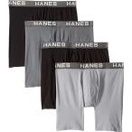 ヘインズ Hanes メンズ ボクサーパンツ インナー・下着 Platinum Comfortflex Fit Boxer Briefs Black/Grey