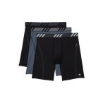 アディダス adidas メンズ ボクサーパンツ インナー・下着 Sport Performance Mesh Long Boxer Brief Underwear 3-Pack Black/Onix Grey/Black
