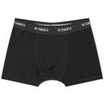 【残り１点！】【サイズ：S】ヴェトモン Vetements メンズ インナー・下着 ボクサーパンツ VETEMENTS Multiple Logo Boxer Short Black