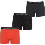 ラルフ ローレン Polo Ralph Lauren メンズ ボクサーパンツ 3点セット インナー・下着 3 Pack Logo Trunks AOP/Hthr/Orng