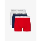 カルバンクライン CALVIN KLEIN メンズ ボクサーパンツ インナー・下着 Pack of three Cotton Stretch classic-fit stretch-cotton trunks RED/NAVY/WHITE