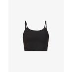 アダノーラ ADANOLA レディース ブラレット インナー・下着 Tank round-neck stretch-jersey bralette BLACK