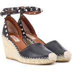 ¥ô¥¡¥ì¥ó¥Æ¥£¥Î ¥ì¥Ç¥£¡¼¥¹ ¥¨¥¹¥Ñ¥É¥ê¡¼¥æ ¥·¥å¡¼¥º¡¦·¤ Valentino Garavani Rockstud Double leather wedge espadrilles Nero