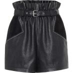 ¥¤¥ô ¥µ¥ó¥í¡¼¥é¥ó Saint Laurent ¥ì¥Ç¥£¡¼¥¹ ¥·¥ç¡¼¥È¥Ñ¥ó¥Ä ¥Ü¥È¥à¥¹¡¦¥Ñ¥ó¥Ä High-rise leather and suede shorts Black
