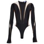 ミュグレー Mugler レディース ボディースーツ インナー・下着 Paneled Bodysuit Black Nude