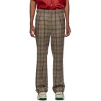 ¥°¥Ã¥Á Gucci ¥á¥ó¥º ¥Ü¥È¥à¥¹¡¦¥Ñ¥ó¥Ä Brown Plaid Cuffed Trousers