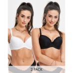 アイボリーローズ ランジェリー Ivory Rose Lingerie レディース ブラジャーのみ Ivory Rose Maternity Fuller Bust 2 Pack Nursing Bra In Black And White