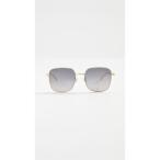 ボッテガ ヴェネタ Bottega Veneta レディース メガネ・サングラス Full Metal Squared Sunglasses Gold-Gold-Grey