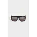 ボッテガ ヴェネタ Bottega Veneta レディース メガネ・サングラス アビエイター New Entry Acetate Aviator Sunglasses Black Black Grey