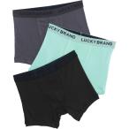 ラッキーブランド Lucky Brand メンズ ボクサーパンツ 3点セット インナー・下着 Cotton-Modal Boxer Briefs - 3-Pack Blue Tint/Ombre Blue/Jet Black