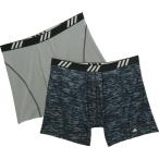 アディダス adidas メンズ ボクサーパンツ 2点セット インナー・下着 Sport-Performance ClimaCool Mesh Boxer Briefs - 2-Pack Black Conspire Grey