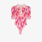 ドド バー オア Dodo Bar Or レディース ボディースーツ インナー・下着 Meg Geometric Jacquard Knit Bodysuit pink