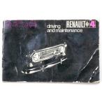 RENAULT 4 SALOON/VAN 1969 OWNERS MANUAL