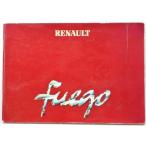 RENAULT FUEGO 1981 OWNERS MANUAL