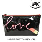 Yahoo! Yahoo!ショッピング(ヤフー ショッピング)カッコいいデザイン！ IZAK　アイザック　コスメラージポーチ　LARGE BOTTOM POUCH ビニルポーチ　コスメバッグ／クラッチ　ハンドバッグ