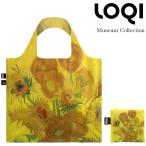 Yahoo! Yahoo!ショッピング(ヤフー ショッピング)【ＬＯＱＩ】ローキー　エコバッグ　Museum Van　Gogh/Sunflowers,1889 ヴィンセント・ヴァン・ゴッホ ひまわり 折りたたみポーチ VG.SF ナイロン メール便可