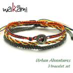 Yahoo! Yahoo!ショッピング(ヤフー ショッピング)wakami／ワカミ／ブレスレット／アーバンアドベンチャーズ／3ブレスレットセット　3本　wa0474