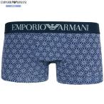  коробка нет Emporio Armani боксеры EMPORIO ARMANI мужской бренд принт хлопок стрейч темно-синий 1807BE бесплатная доставка 