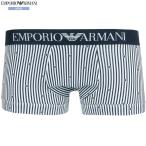  коробка нет Emporio Armani боксеры EMPORIO ARMANI мужской бренд полоса хлопок стрейч темно-синий 1807BE бесплатная доставка 