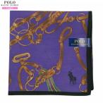  новый старый товар Polo * Ralph Lauren носовой платок POLO RALPH LAUREN женский упаковка бесплатный сделано в Японии цепь принт хлопок шелк большой размер носовой платок -f фиолетовый 260424