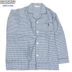 マッキントッシュ パジャマ MACKINTOSH PHILOSOPHY 19%OFF メンズ 秋冬 ネル生地 ベア チェック 前開き 紳士 長袖 長ズボン 青 230125 送料無料