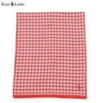  новый старый товар Ralph Lauren полотенце для лица RALPH LAUREN бренд подарок подарок Polo вышивка серебристый жевательная резинка проверка марля красный 211124 бесплатная доставка 