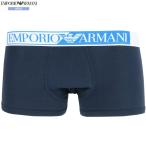  коробка нет Emporio Armani боксеры EMPORIO ARMANI мужской бренд талия Logo хлопок стрейч темно-синий 1601BF бесплатная доставка 