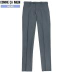 コムサメン スラックス COMME CA MEN 71%OFF メンズ ブランド ブロックストライプ ポリエステル グレー 250124 送料無料