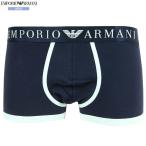 коробка нет Emporio Armani боксеры EMPORIO ARMANI мужской бренд талия Logo хлопок стрейч темно-синий 2808BE бесплатная доставка 