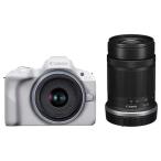 【在庫有・即日発送可】 キャノン Canon ミラーレス一眼カメラ EOS R50 ダブルズームキット ホワイト