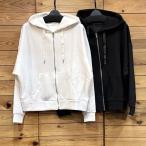 パーカー ダンボール ドルマン ジップパーカー アイボリー ブラック 春トップス レディース
