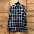 ショッピングネルシャツ チェックシャツ ネルシャツ メンズ 秋冬 長袖 ボタンダウン カジュアルシャツ M ブラック