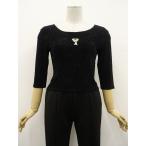 MS COLLECTION... 7 минут рукав раунд шея cut and sewn Dance черный земля серебряный peiz Lee рисунок почтовая доставка возможно 