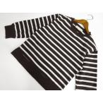 paciva reciva Drop плечо длинный рукав вырез лодочкой футболка M Brown серый окантовка рисунок 