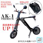【公式】電動バイク　送料無料　折りたたみ電動バイク　専用バッグ付き（特殊ブラック）　グレー  ブラック  AK-1PREMIUM　公道走行　1年間保証