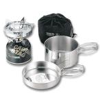 ガスバーナー ガス コンロ BBQ バーベキュー グリル キャンプ 小型 クッカー セット 圧電 点火装置付 ケース付 ( AP00949 / M-7903 ) (Q41CD)