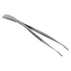 ステンレス ヘラ付ピンセット（曲） シルバー ( HK-12 / ATI10263831 )( 石黒金属 ) (Q41CD)